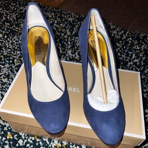 Navy Suede Michael Kors Pump *brand new*